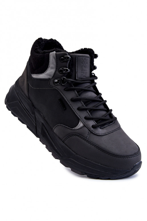 Vīriešiem Siltināti pārgājienu zābaki Cross Jeans KK1R4031C melnas krāsas Vīriešiem Siltināti pārgājienu zābaki Cross Jeans KK1R4031C melnas krāsas