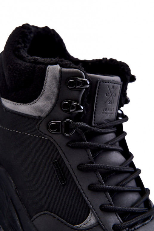 Vīriešiem Siltināti pārgājienu zābaki Cross Jeans KK1R4031C melnas krāsas Vīriešiem Siltināti pārgājienu zābaki Cross Jeans KK1R4031C melnas krāsas