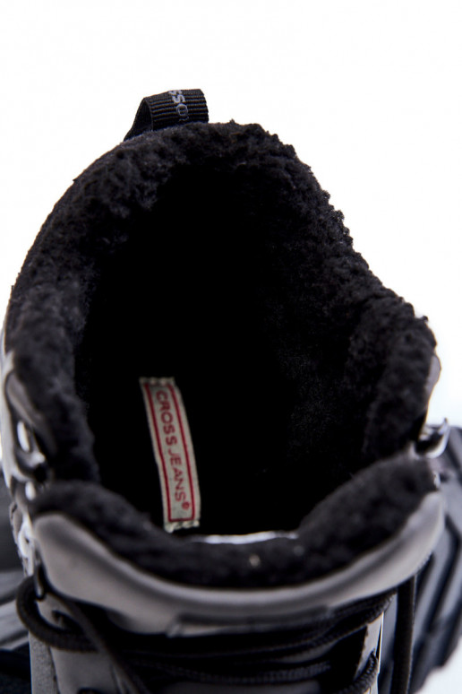 Vīriešiem Siltināti pārgājienu zābaki Cross Jeans KK1R4031C melnas krāsas Vīriešiem Siltināti pārgājienu zābaki Cross Jeans KK1R4031C melnas krāsas