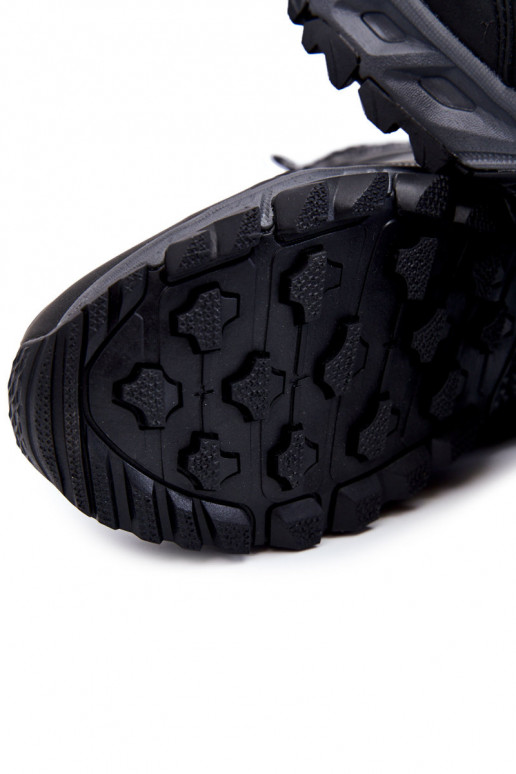 Vīriešiem siltināti Sieviešu puszābaki pārgājienu zābaki Cross Jeans KK1R4022C melnas krāsas