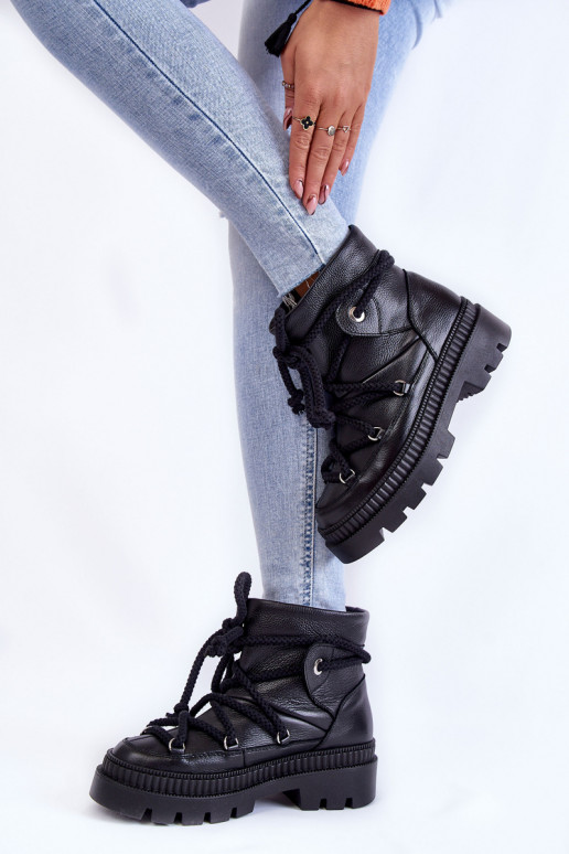 Sieviešu Stilīgasrnas Sieviešu puszābaki sniega apavi melnas krāsas Kallen