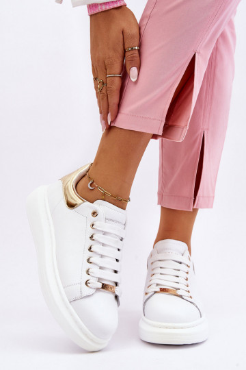 Sieviešu sporta apavi GOE LL2N4011 Baltas-Zelta krāsas 2