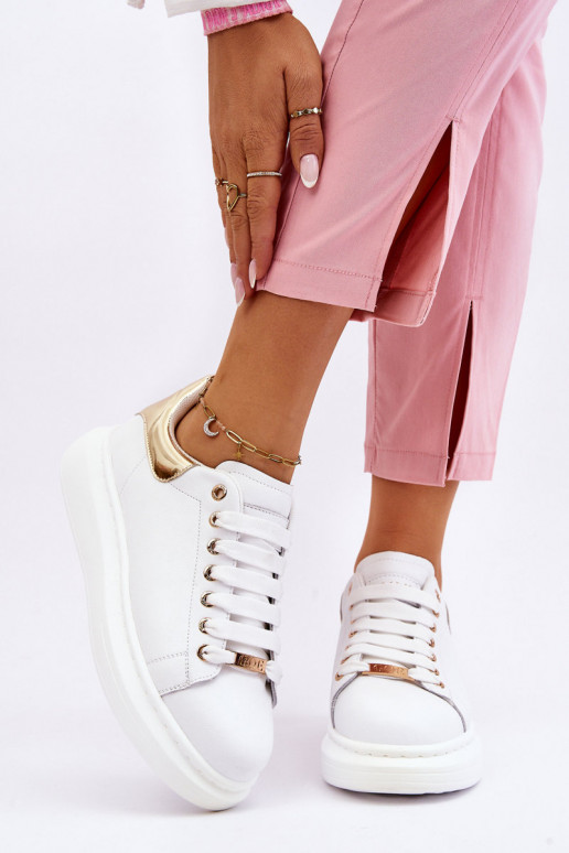 Sieviešu sporta apavi GOE LL2N4011 Baltas-Zelta krāsas Sieviešu sporta apavi GOE LL2N4011 Baltas-Zelta krāsas