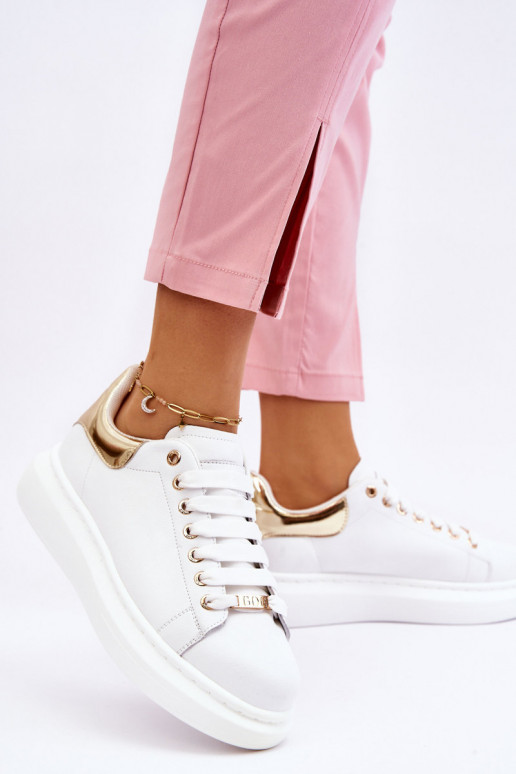 Sieviešu sporta apavi GOE LL2N4011 Baltas-Zelta krāsas Sieviešu sporta apavi GOE LL2N4011 Baltas-Zelta krāsas