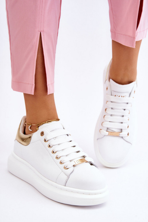 Sieviešu sporta apavi GOE LL2N4011 Baltas-Zelta krāsas Sieviešu sporta apavi GOE LL2N4011 Baltas-Zelta krāsas