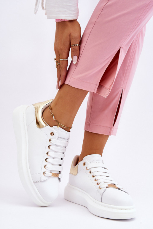 Sieviešu sporta apavi GOE LL2N4011 Baltas-Zelta krāsas Sieviešu sporta apavi GOE LL2N4011 Baltas-Zelta krāsas