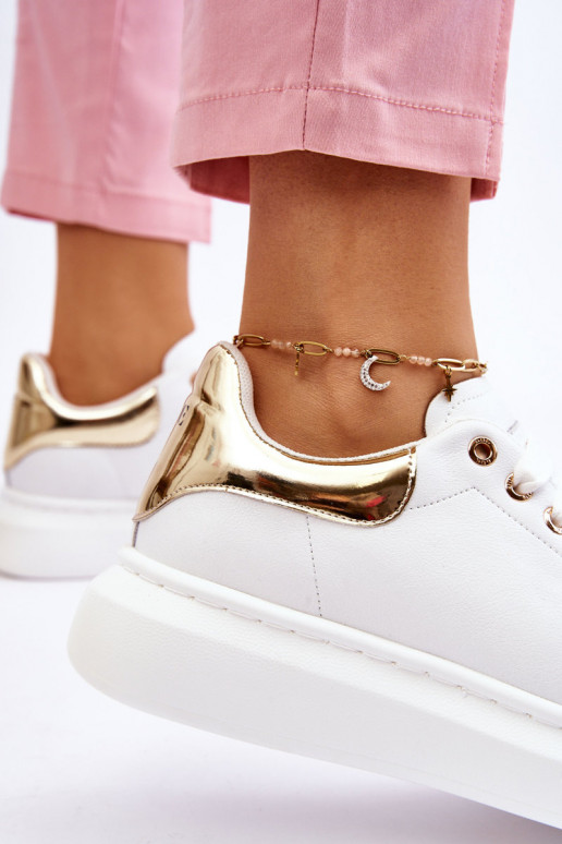 Sieviešu sporta apavi GOE LL2N4011 Baltas-Zelta krāsas Sieviešu sporta apavi GOE LL2N4011 Baltas-Zelta krāsas