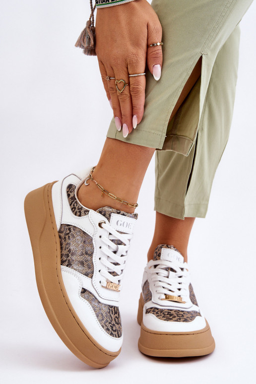 Sieviešu Ērti sporta apavi GOE LL2N4052 Baltas-smilšu krāsas Sieviešu Ērti sporta apavi GOE LL2N4052 Baltas-smilšu krāsas