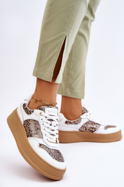 Sieviešu Ērti sporta apavi GOE LL2N4052 Baltas-smilšu krāsas Sieviešu Ērti sporta apavi GOE LL2N4052 Baltas-smilšu krāsas