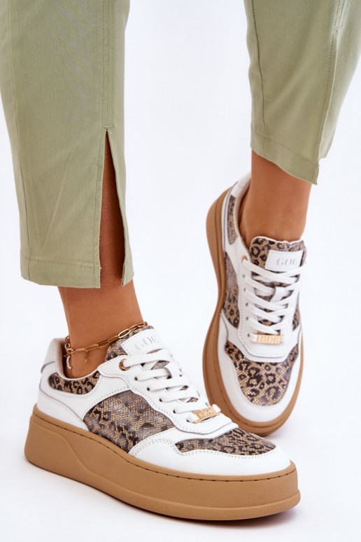 Sieviešu Ērti sporta apavi GOE LL2N4052 Baltas-smilšu krāsas Sieviešu Ērti sporta apavi GOE LL2N4052 Baltas-smilšu krāsas