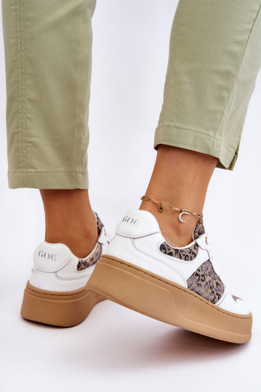 Sieviešu Ērti sporta apavi GOE LL2N4052 Baltas-smilšu krāsas Sieviešu Ērti sporta apavi GOE LL2N4052 Baltas-smilšu krāsas