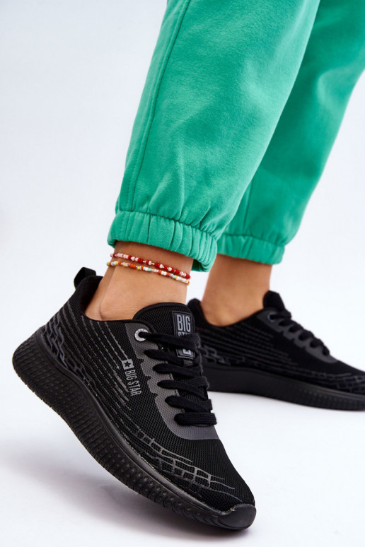 Sieviešu Tīkls sporta apavi Memory Foam System Big Star LL274662 melnas krāsas Sieviešu Tīkls sporta apavi Memory Foam System Big Star LL274662 melnas krāsas