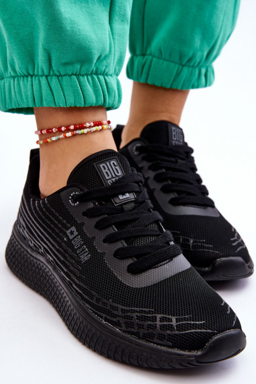 Sieviešu Tīkls sporta apavi Memory Foam System Big Star LL274662 melnas krāsas Sieviešu Tīkls sporta apavi Memory Foam System Big Star LL274662 melnas krāsas