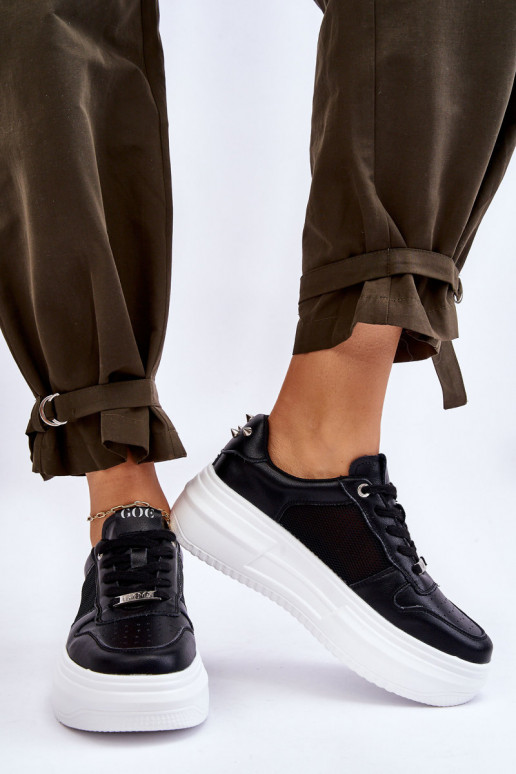 Sieviešu Klasiska modeļa sporta apavi GOE LL2N4061 melnas krāsas Sieviešu Klasiska modeļa sporta apavi GOE LL2N4061 melnas krāsas