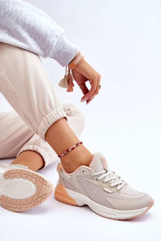 Ērti sporta apavi Memory Foam System Big Star LL274336 smilšu krāsas Ērti sporta apavi Memory Foam System Big Star LL274336 smilšu krāsas