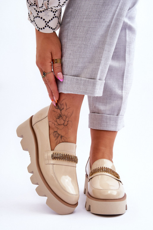 Stilīgasrnas Mokasīni ar platformu ar ornamentiem Laura Messi 2600 smilšu krāsas Stilīgasrnas Mokasīni ar platformu ar ornamentiem Laura Messi 2600 smilšu krāsas