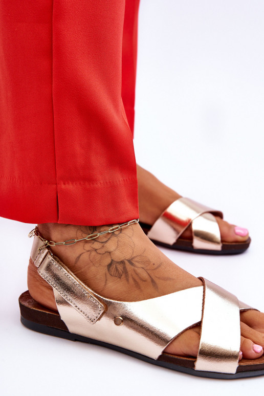 Zazoo 40141 Sieviešu basenes ar lipīgām aizdarēm Zelta krāsas