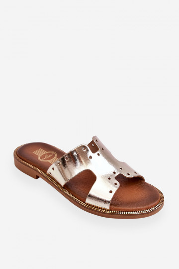 Zazoo 40326 Sieviešu Čības Ar dekoratīviem izgriezumiem Zelta krāsas