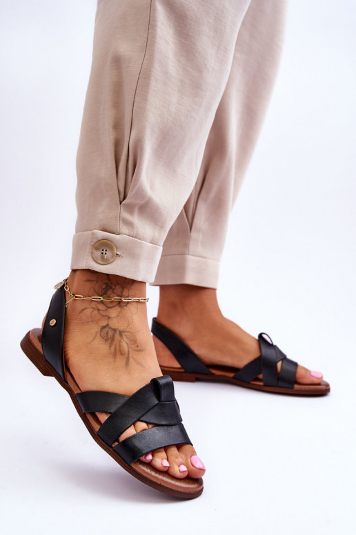 Zazoo 40185 Ērti Āda Ievelkamas melnas krāsas