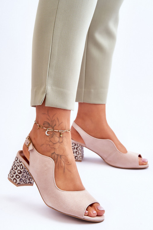 Sieviešu Zamšādas basenes ar papēdi Tā irciejka 05870-04 smilšu krāsas Sieviešu Zamšādas basenes ar papēdi Tā irciejka 05870-04 smilšu krāsas