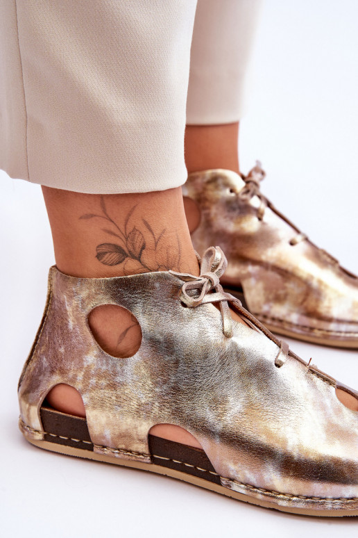 Gaisma Āda Sieviešu puszābaki Tā irciejka 03426-42 Zelta krāsas Gaisma Āda Sieviešu puszābaki Tā irciejka 03426-42 Zelta krāsas