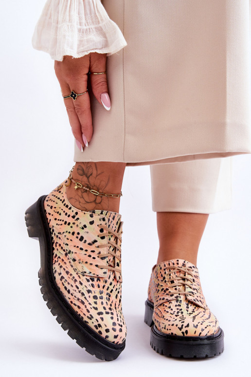 Sieviešu Āda apavi Oksforda Tā irciejka 04087-18 apelsīnsoIno-melnas krāsas Sieviešu Āda apavi Oksforda Tā irciejka 04087-18 apelsīnsoIno-melnas krāsas