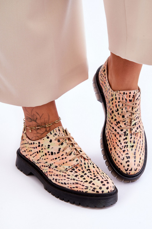 Sieviešu Āda apavi Oksforda Tā irciejka 04087-18 apelsīnsoIno-melnas krāsas Sieviešu Āda apavi Oksforda Tā irciejka 04087-18 apelsīnsoIno-melnas krāsas