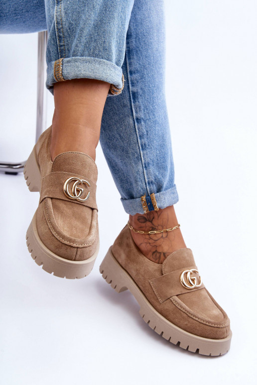 Sieviešu apavi zamšādas ar ornamentiem smilšu krāsas Rosefalls Sieviešu apavi zamšādas ar ornamentiem smilšu krāsas Rosefalls