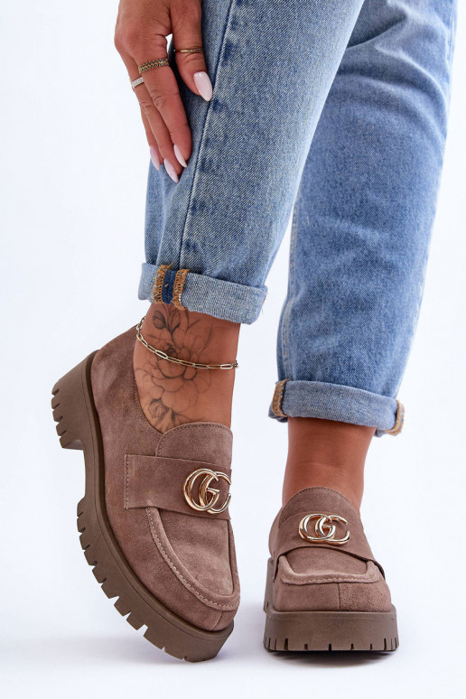 Sieviešu apavi zamšādas ar ornamentiem smilšu krāsas Rosefalls Sieviešu apavi zamšādas ar ornamentiem smilšu krāsas Rosefalls