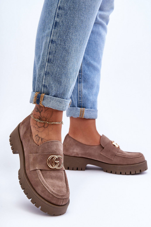 Sieviešu apavi zamšādas ar ornamentiem smilšu krāsas Rosefalls Sieviešu apavi zamšādas ar ornamentiem smilšu krāsas Rosefalls