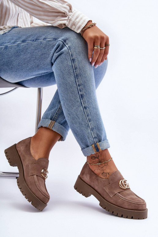 Sieviešu apavi zamšādas ar ornamentiem smilšu krāsas Rosefalls Sieviešu apavi zamšādas ar ornamentiem smilšu krāsas Rosefalls