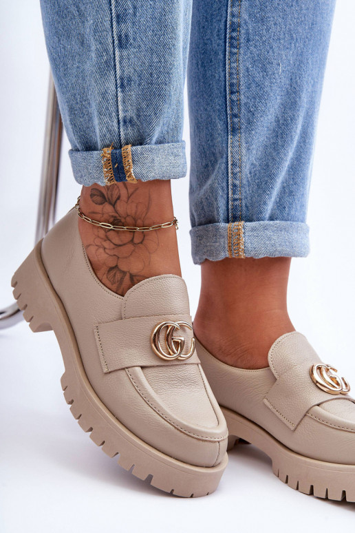 Stilīgi apavi ar ornamentiem smilšu krāsas Rosefalls Stilīgi apavi ar ornamentiem smilšu krāsas Rosefalls