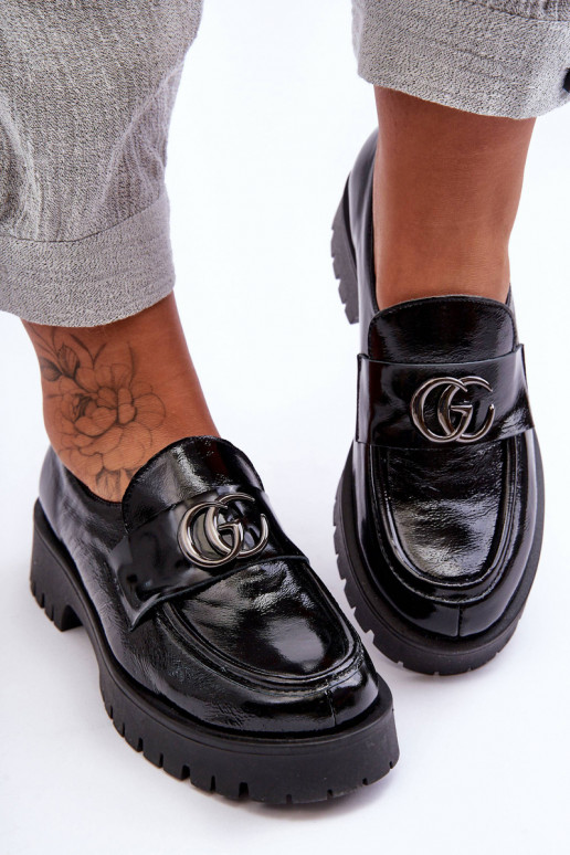 Stilīgi apavi ar ornamentiem melnas krāsas Rosefalls Stilīgi apavi ar ornamentiem melnas krāsas Rosefalls