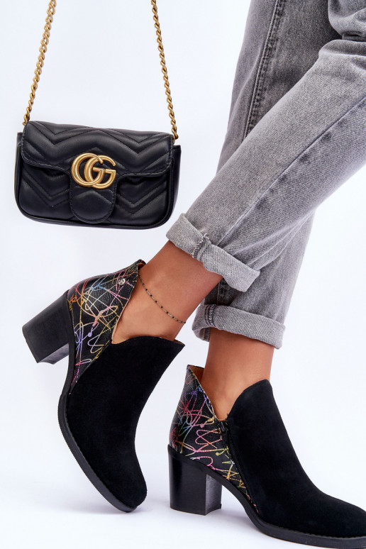 Sieviešu puszābaki ar papēdi Tā irciejka 04492-99 melnas krāsas Sieviešu puszābaki ar papēdi Tā irciejka 04492-99 melnas krāsas