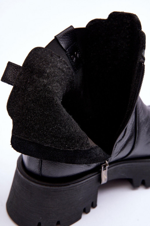 Āda stilīgi puszābaki ar platformu melnas krāsas Lemar Lisencca