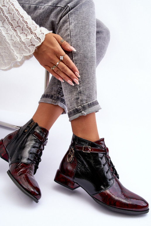 Sieviešu puszābaki Kurpes Tā irciejka 5743A-23 bordo krāsas Sieviešu puszābaki Kurpes Tā irciejka 5743A-23 bordo krāsas