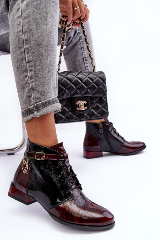 Sieviešu puszābaki Kurpes Tā irciejka 5743A-23 bordo krāsas Sieviešu puszābaki Kurpes Tā irciejka 5743A-23 bordo krāsas