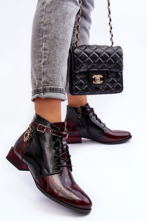 Sieviešu puszābaki Kurpes Tā irciejka 5743A-23 bordo krāsas Sieviešu puszābaki Kurpes Tā irciejka 5743A-23 bordo krāsas