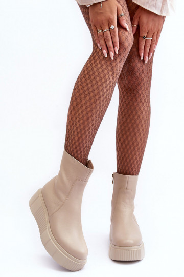 Sieviešu puszābaki ar platformu smilšu krāsas Lemar Jenefer 2