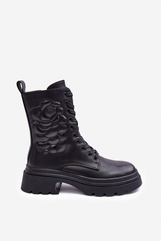 siltināti Āda zābaki Sieviešu puszābaki S.Barski MR870-25 melnas krāsas siltināti Āda zābaki Sieviešu puszābaki S.Barski MR870-25 melnas krāsas