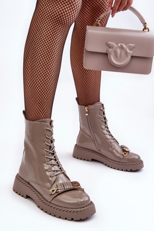 Sieviešu Laque zābaki ar ornamentiem smilšu krāsas S.Barski MR870-67 Sieviešu Laque zābaki ar ornamentiem smilšu krāsas S.Barski MR870-67