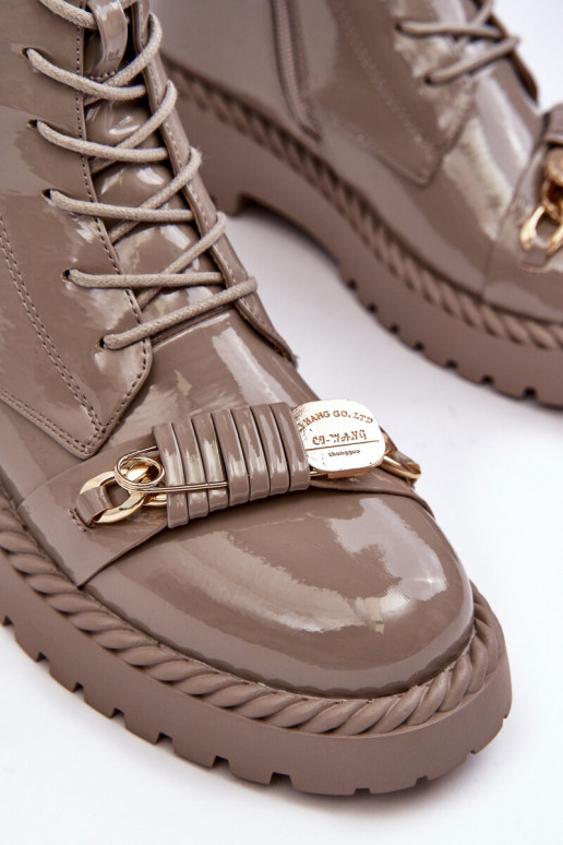 Sieviešu Laque zābaki ar ornamentiem smilšu krāsas S.Barski MR870-67 Sieviešu Laque zābaki ar ornamentiem smilšu krāsas S.Barski MR870-67