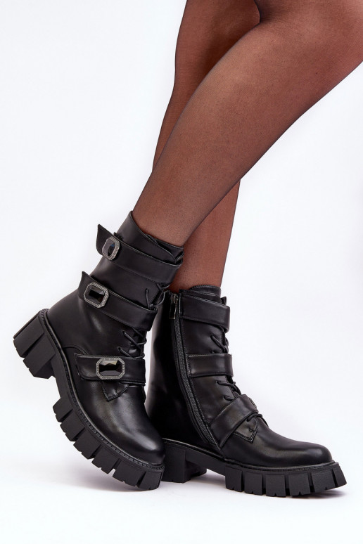 zābaki Sieviešu puszābaki melnas krāsas S.Barski MR870-62 zābaki Sieviešu puszābaki melnas krāsas S.Barski MR870-62