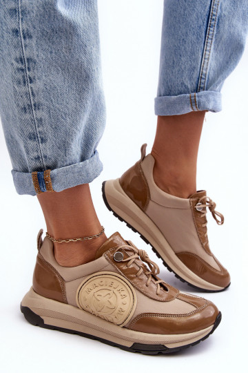 Sieviešu sporta apavi Āda Tā irciejka 06295-04 smilšu krāsas