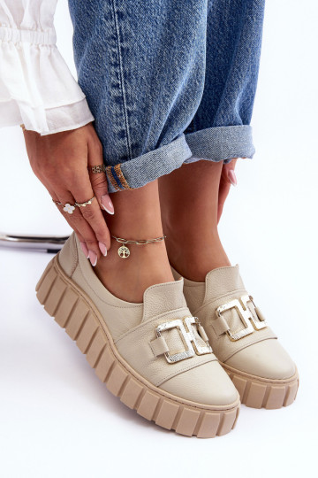 Āda apavi Sieviešu ar platformu smilšu krāsas Ļevskis 3398