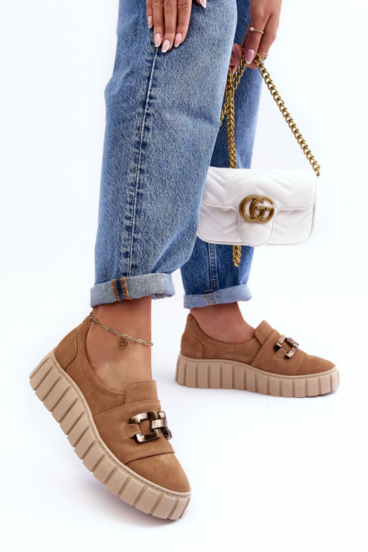 zamšādas apavi Sieviešu ar platformu ar ornamentiem smilšu krāsas Ļevskis 3398 zamšādas apavi Sieviešu ar platformu ar ornamentiem smilšu krāsas Ļevskis 3398