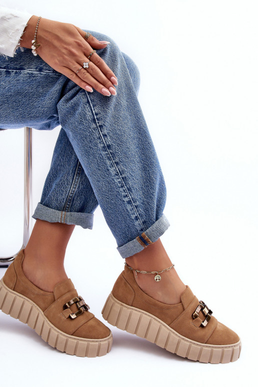 zamšādas apavi Sieviešu ar platformu ar ornamentiem smilšu krāsas Ļevskis 3398 zamšādas apavi Sieviešu ar platformu ar ornamentiem smilšu krāsas Ļevskis 3398