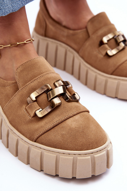 zamšādas apavi Sieviešu ar platformu ar ornamentiem smilšu krāsas Ļevskis 3398 zamšādas apavi Sieviešu ar platformu ar ornamentiem smilšu krāsas Ļevskis 3398