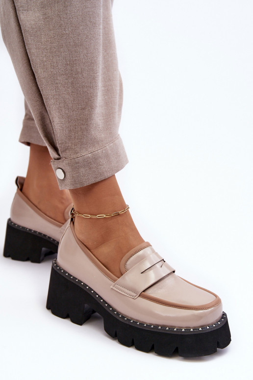 Āda Sieviešu Mokasīni D&A MR870-32 smilšu krāsas Āda Sieviešu Mokasīni D&A MR870-32 smilšu krāsas