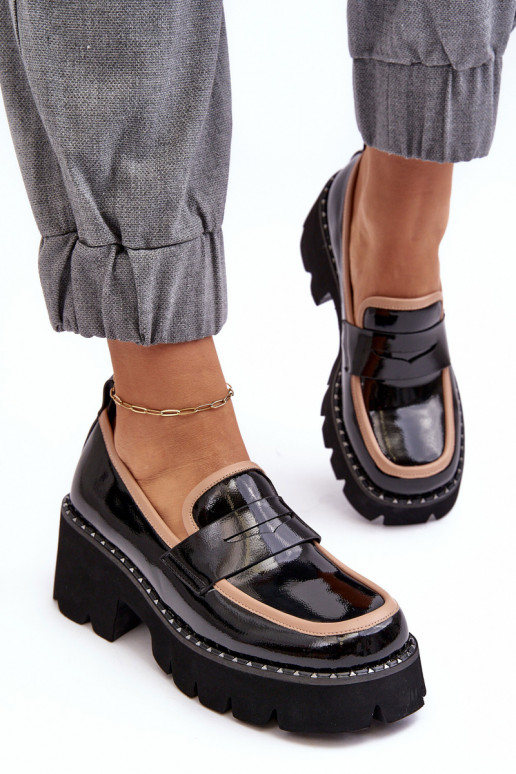 Āda Sieviešu Mokasīni D&A MR870-32 melnas krāsas Āda Sieviešu Mokasīni D&A MR870-32 melnas krāsas